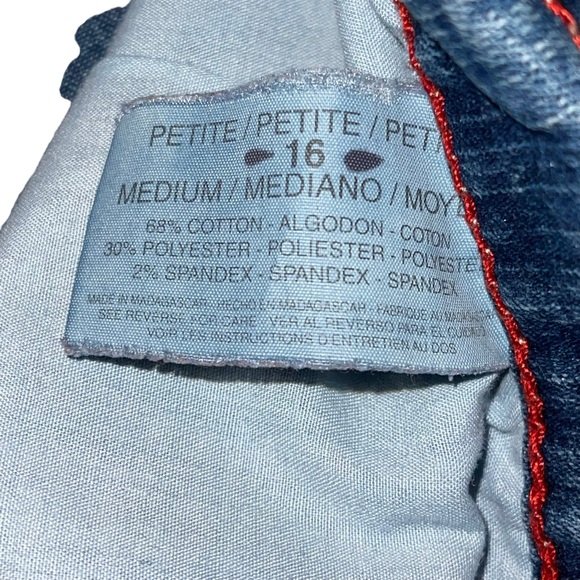 Upcycled Gloria Vanderbilt Boitcut Jeans Size 16 Petite Hand Sewn Remade - Picture 9 of 9